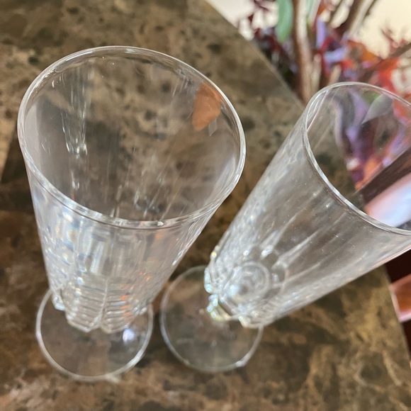 Crystal Champagne Flutes set of 2 - Picture 3 of 9